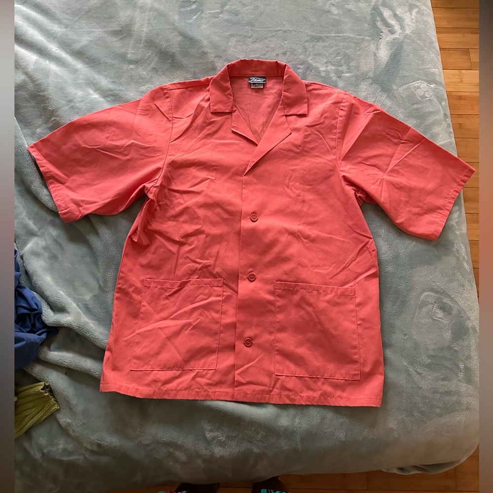 Women's Coral Button Down Shirt